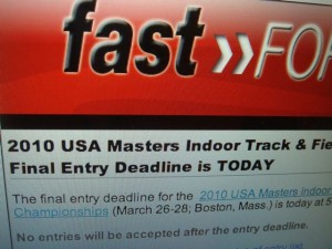 USATF Email Yesterday