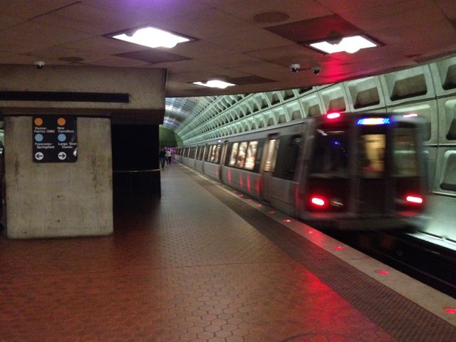 Washington DC metro train
