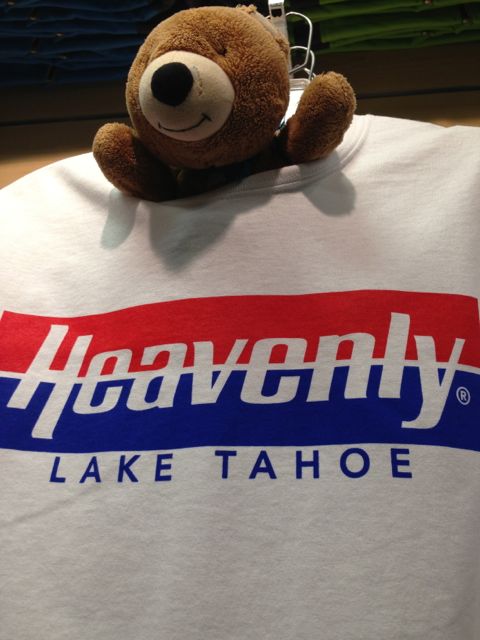 Jack the Teddy Bear in Lake Tahoe tee shirt shop