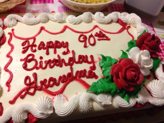 90th birthday cake