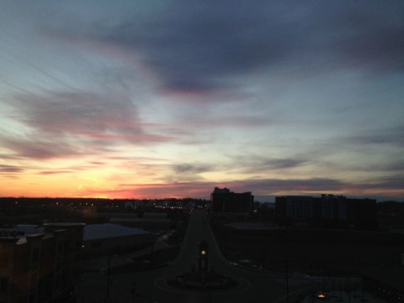 Sunset from Iowa Marriott