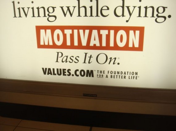 Airport wall sign about Motivation