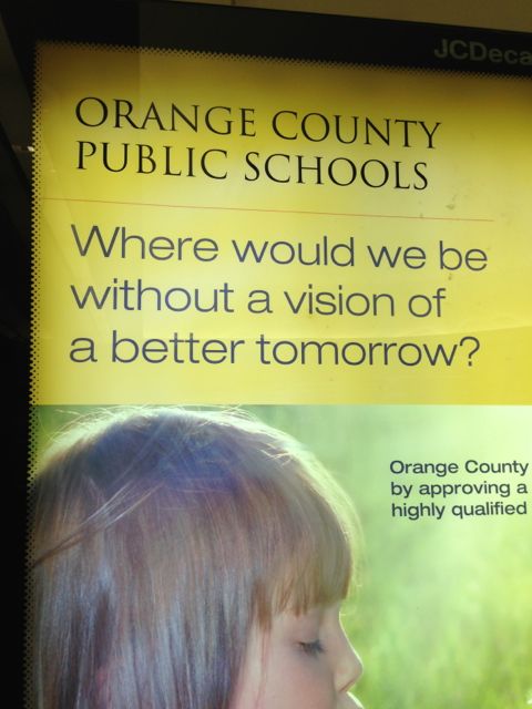 Orange County Public Schools airport poster