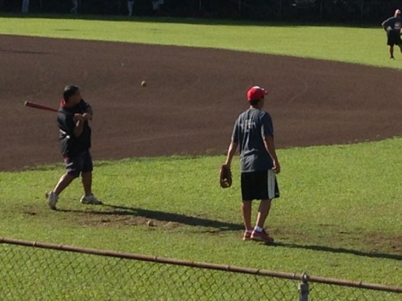 Hilo Hawaii Little League fielding practice
