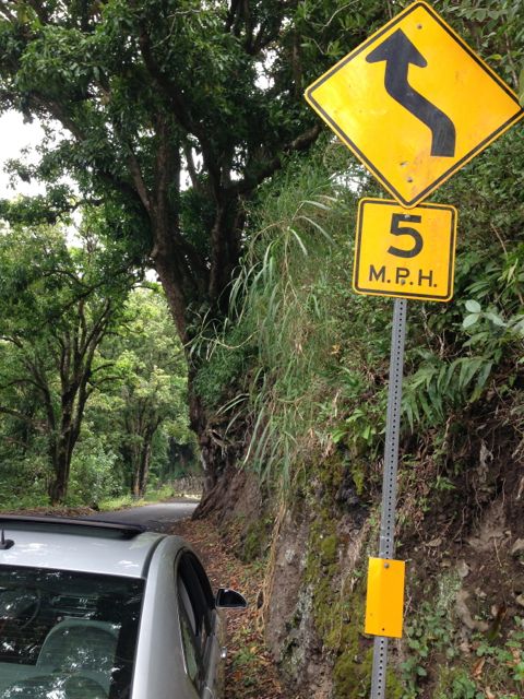 Hana Road road sign Hawaii