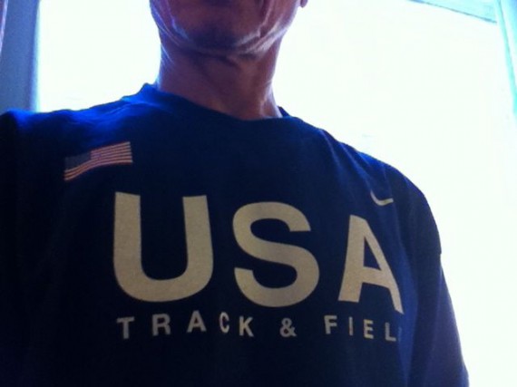 jeff noel from Lane 8 in USA Track Team shirt