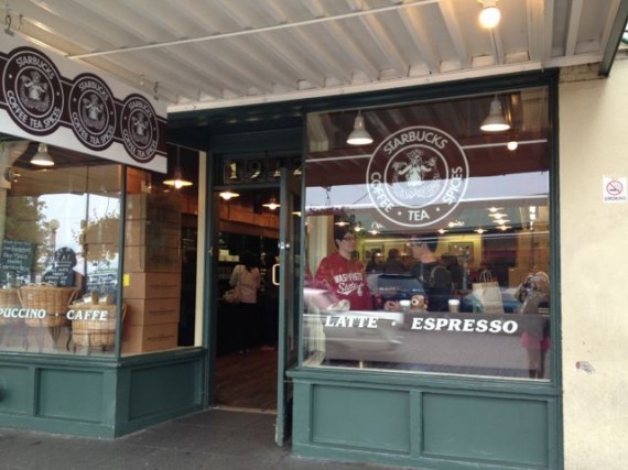 First Starbucks Store next to Pike Place Market Seattle