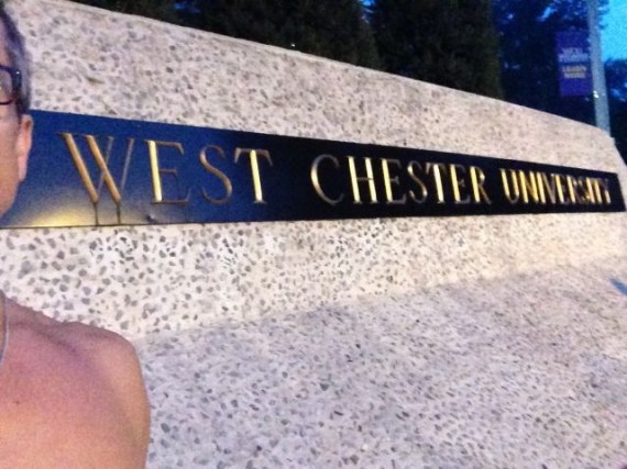 West Chester University sign