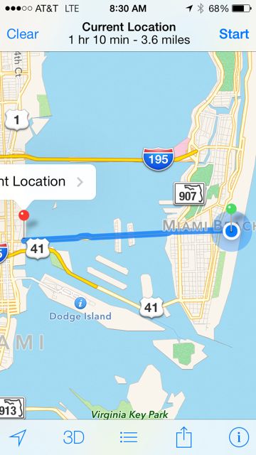 Miami Beach Goggle map