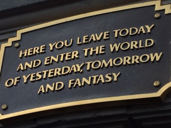 Disneyland entrance plaque