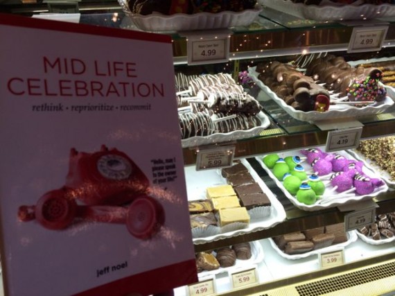 Midlife Celebration book and Disneyland candy counter