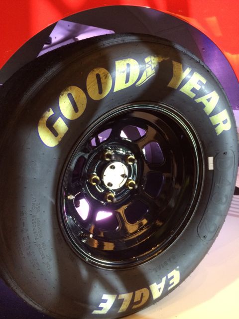 Goodyear race car tire closeup