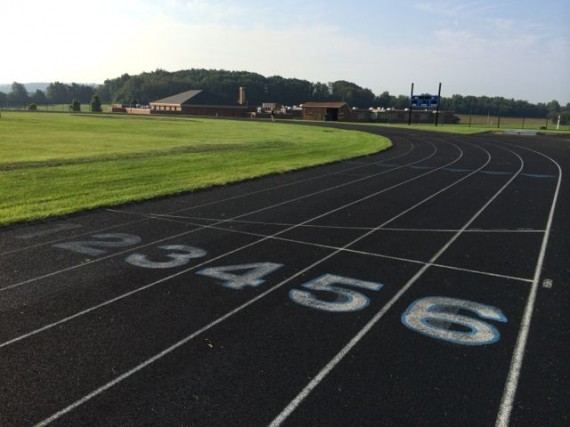 Six lane all-weather middle school track