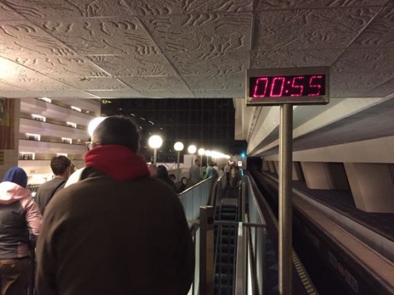 Disney Monorail station timeclock