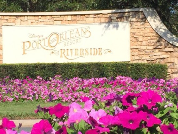 Disney's Port Orleans Riverside entrance sign