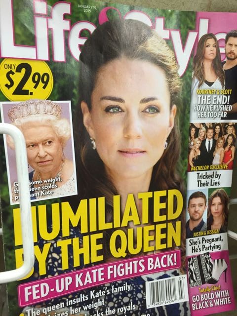 Tabloid cover featuring the Royal Family