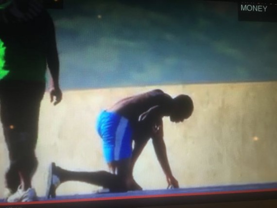 Usain Bolt vomiting after practice