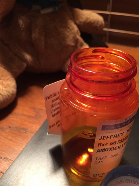 Amoxicillin prescription bottle