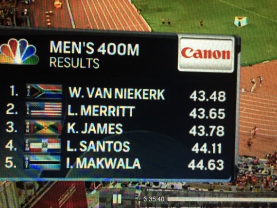 Fastest 400 meter final ever