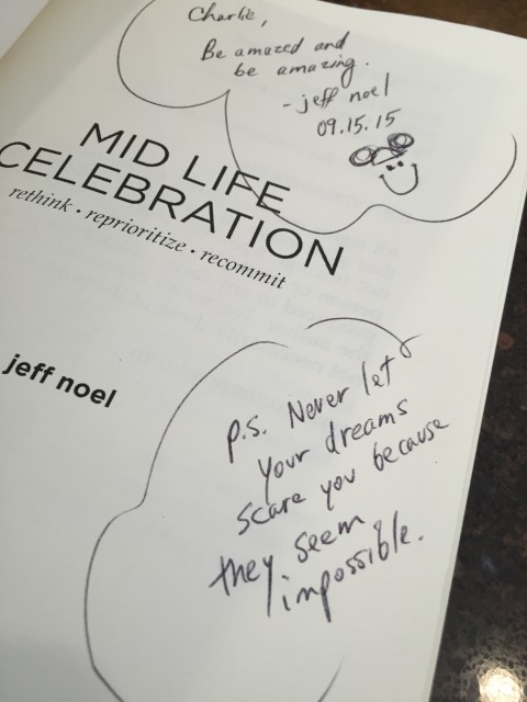 Autographed Mid Life Celebration book