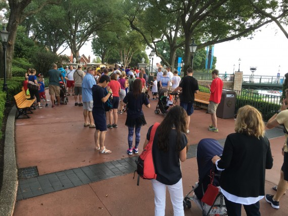 Epcot Early Morning hours rope drop.