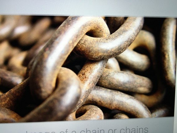 Closeup photo of a chain