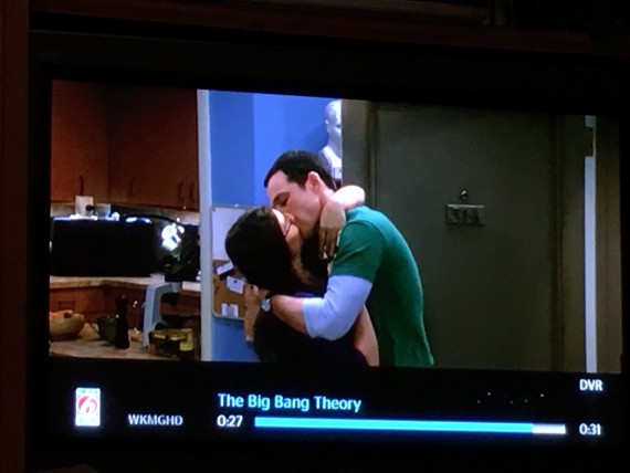 Sheldon kisses Amy Big Bang