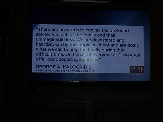 Official Walt Disney World statement