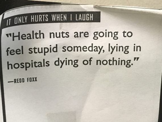 Funny saying about healthy people