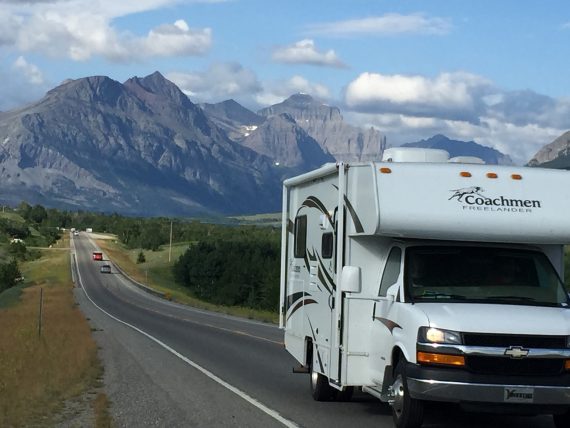 RV travel near Glacier National Park