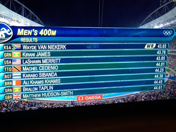 Rio Men's 400 meter final