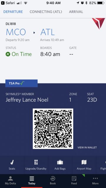 Delta travel app