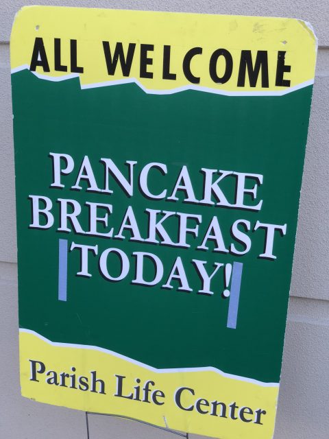 Church pancake breakfast