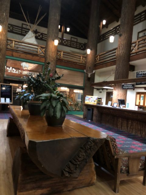 Glacier Park Lodge lobby table