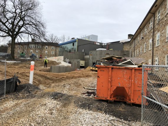 Goucher College construction spring 2018