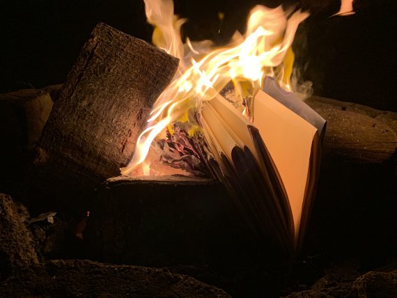 burning paper files