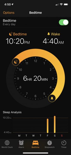 iPhone sleep timer
