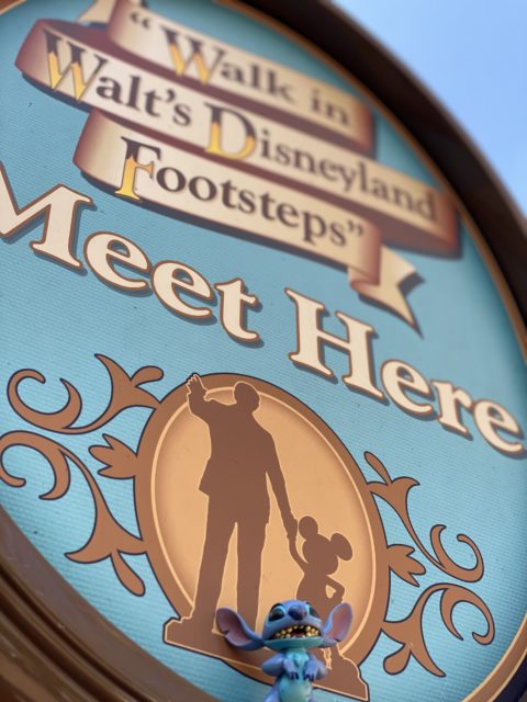 Walk in Walt's Disneyland Footsteps tour sign