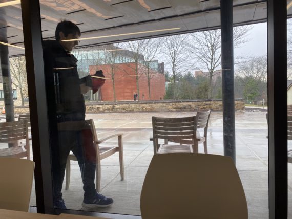 rainy day at college