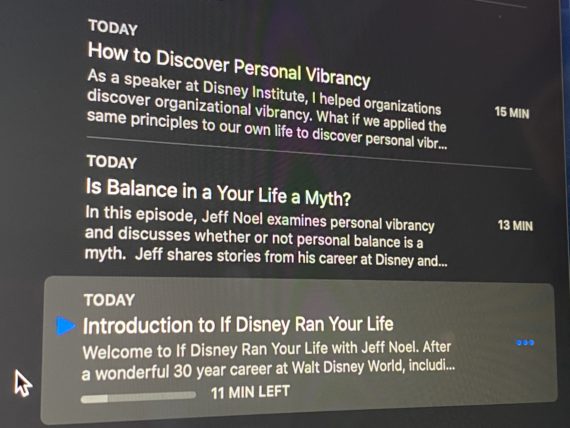 Disney podcast episode summaries
