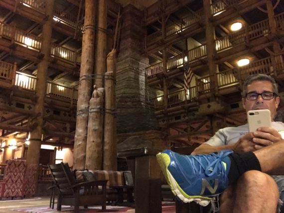 Jeff Noel at Disney's wilderness Lodge resort lobby