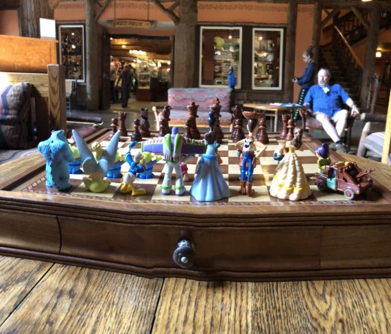 Lake McDonald Lodge chess set
