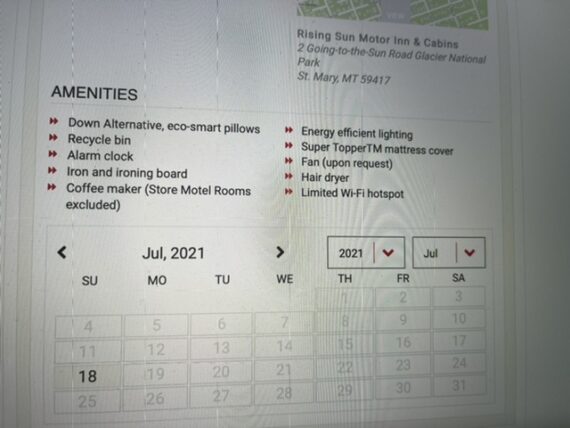 hotel reservation availability calendar