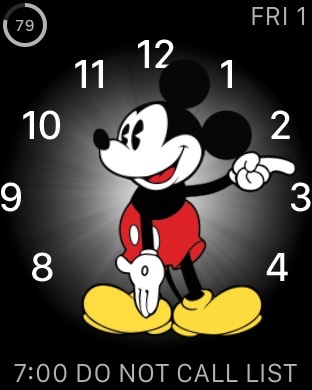 Mickey Mouse Apple Watch display