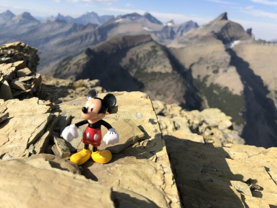Mickey Mouse in the mountains