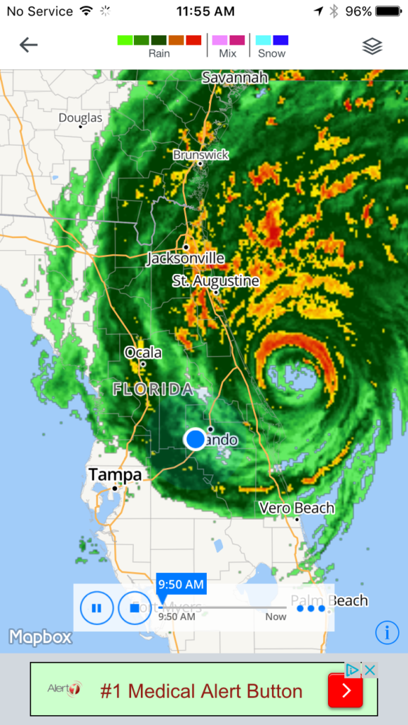 Hurricane Matthew, 2016, radar