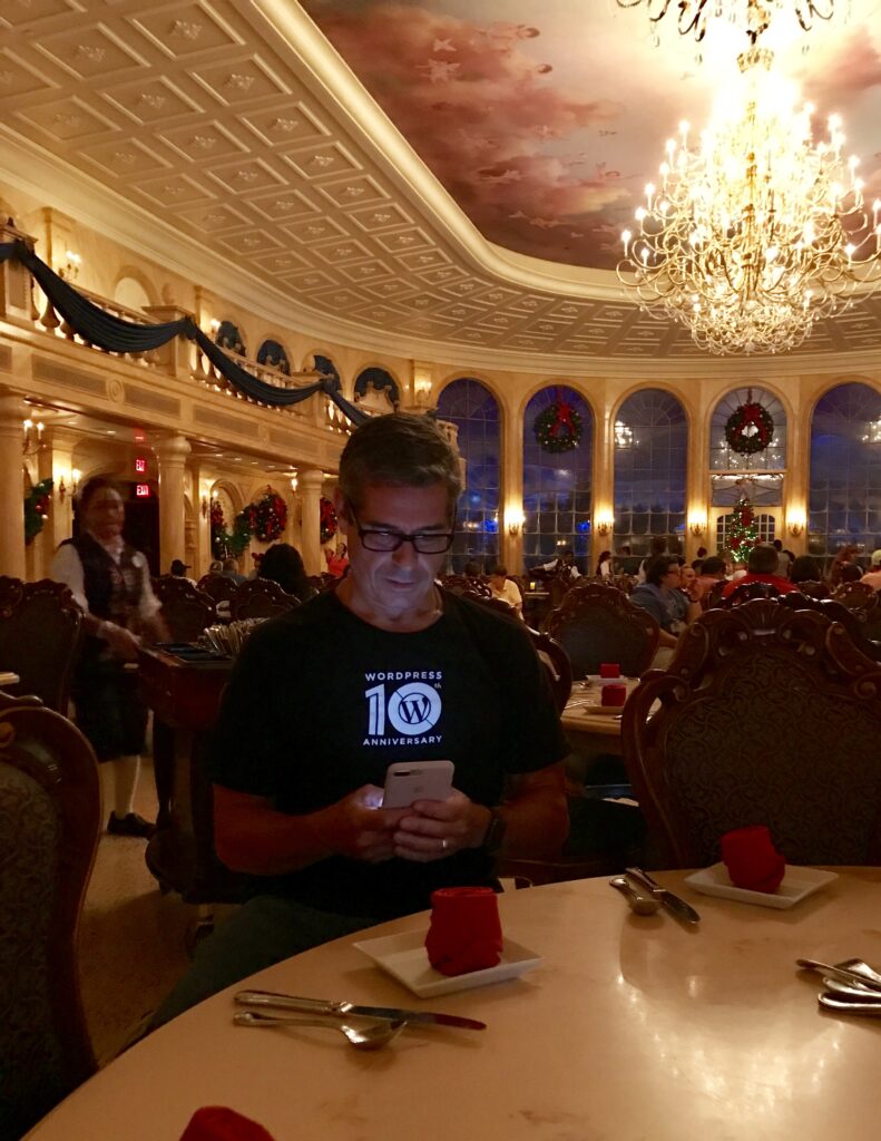 Disney employee culture author Jeff Noel at Be Our Guest Restaurant