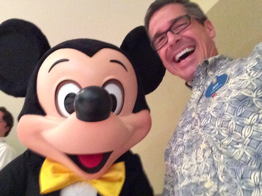 Disney Customer Service Keynote Speaker Jeff Noel with Mickey Mouse