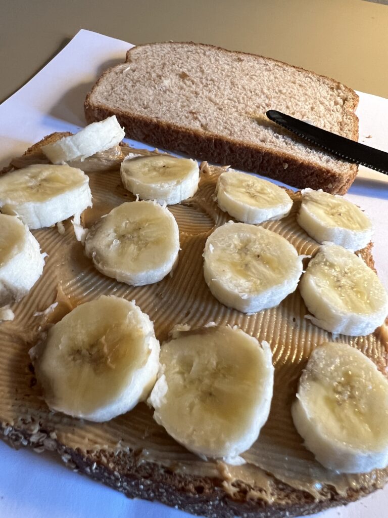 peanut butter and banana sandwich