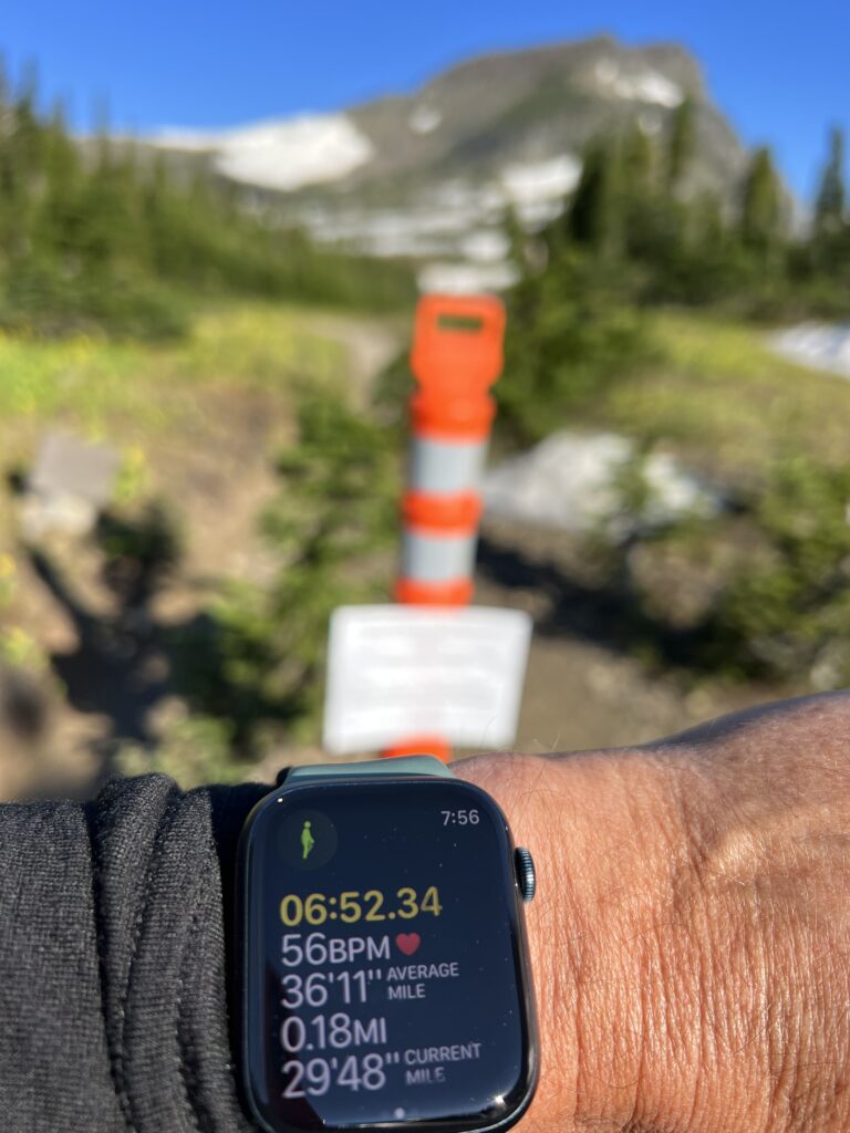 Apple Watch in mountains